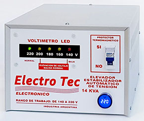 Elevador Tensión Automático ElectroTec 14 Kva Rango 140v