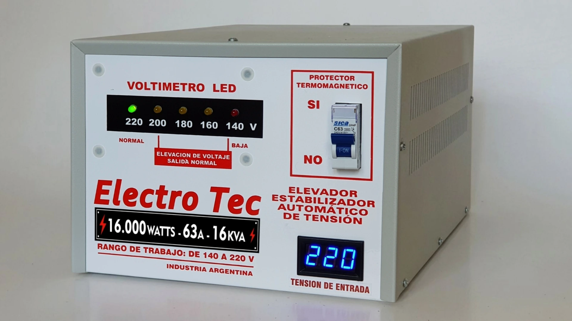 Elevador de tensión Electrotec de 16 kVA