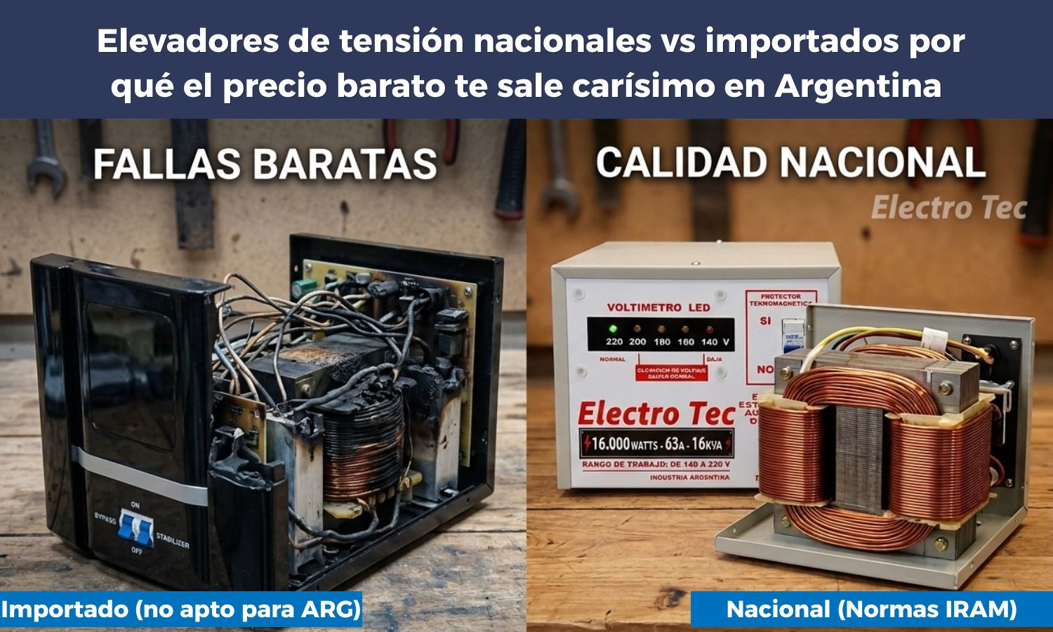  Elevadores de tensión nacionales vs importados por qué el precio barato te sale carísimo en Argentina