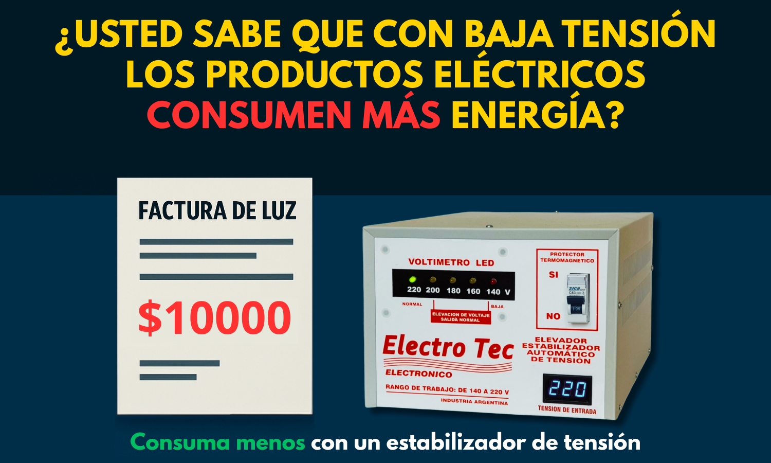 ¿La baja tensión hace que los electrodomésticos consuman más energía?