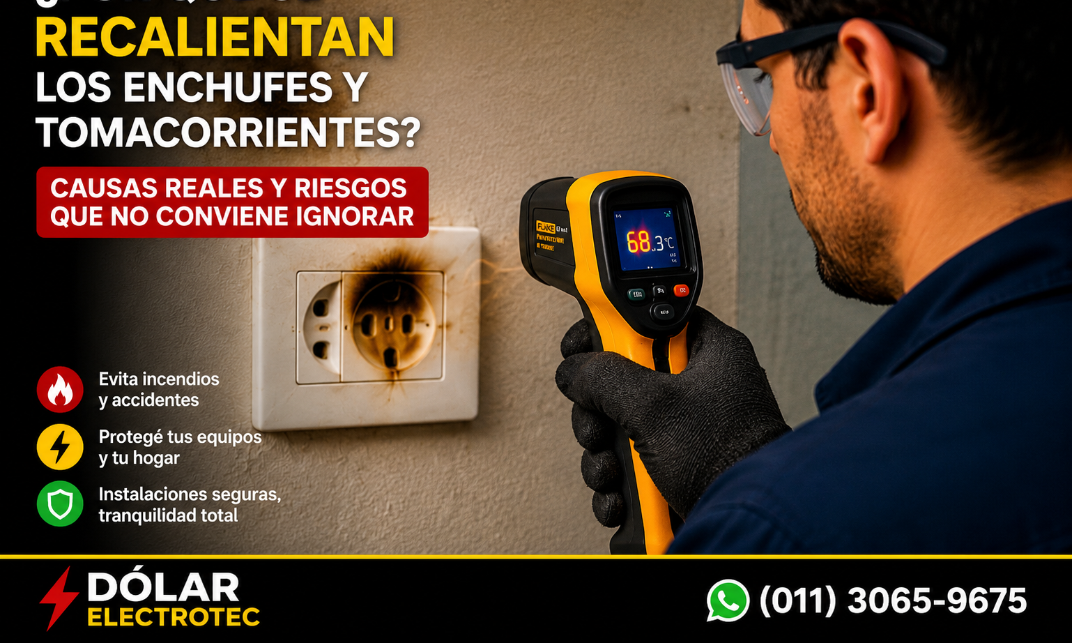 ¿Por qué se recalientan los enchufes y tomacorrientes?
