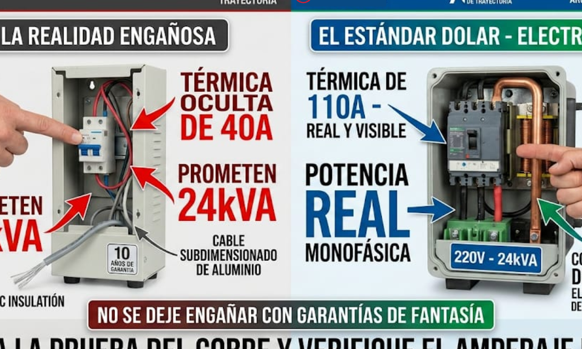 El engaño de los 22kVA y 24kVA: Cómo detectar un elevador falso en 30 segundos